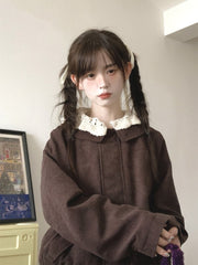 2025 Payız/Qış Yeni Model Merard Krujeva Yaxalıqlı Gödəkçə, Yeni Koreya Modeli, Super Şirin Qısa Gödəkçə Top