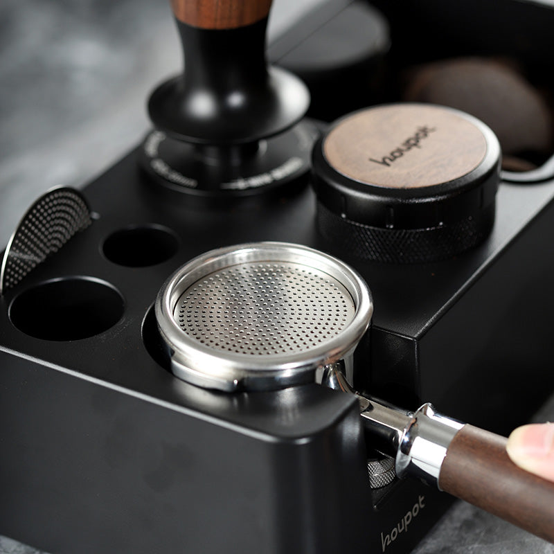 Yeni iki qatlı ikincili su ayıran tor espresso qəhvə maşını toz qabı su ayıran tor filtr sapı çıxarılması 304 filtr