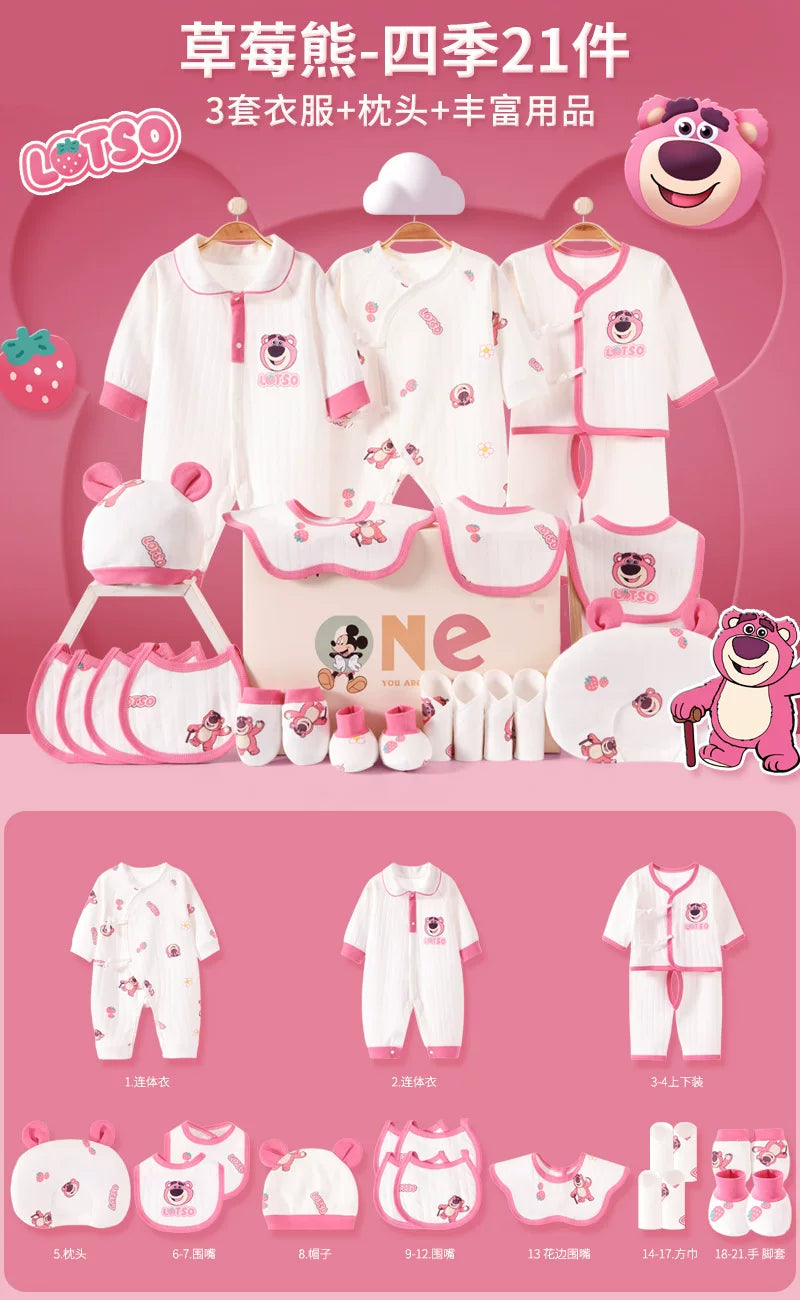 Disney Yenidoğulmuş Körpə Geyimləri Hədiyyə Dəsti - Yenidoğulmuşlar, Bir Aylıq Bayram və Yüksək Səviyyəli Hədiyyə üçün İdealdır