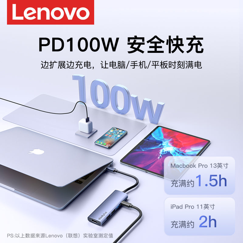Apple MacBook Pro/Air kompüter planşet iPad Xiaoxin notebook çoxfunksiyalı adapter üçün uyğun Lenovo typec genişləndirmə dok ştepteri çox portlu çox interfeysli usb genişləndiricisi