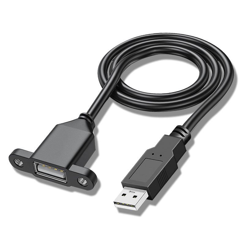 Domain Energy USB3.0 qulaqları və vida delikləri olan kişidən qadına uzatma kabeli, mobil telefon U disk siçan klaviaturasını birləşdirmək üçün USB2.0 dişi-qadın sırğaları ilə sabitləyə bilər U disk siçan klaviaturası uzatma kabeli 5 metr