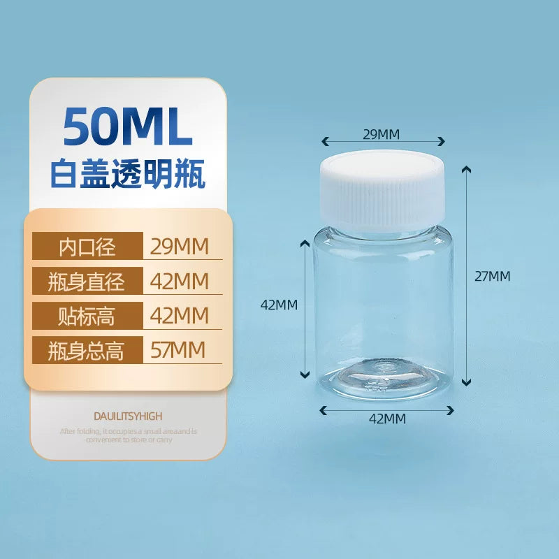 Kaseko pet reagent şüşəsi Daguang 28 kalibrli şəffaf plastik şüşə alt şüşə laboratoriya möhürlənmiş qalınlaşdırılmış elmi tədqiqat dərəcəli qəhvəyi kiçik boş şüşə 5ml 100/500ML kvadrat dəyirmi şüşə nümunə götürmə şüşəsi