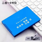 Alüminium Alaşımlı Motorlu Nəqliyyat Vasitəsinin Sürücülük Lisenziyası Qapağı İkisi Bir Arada 2025 Yeni Sürücü Lisenziyası Dəsti Kart Sahibi