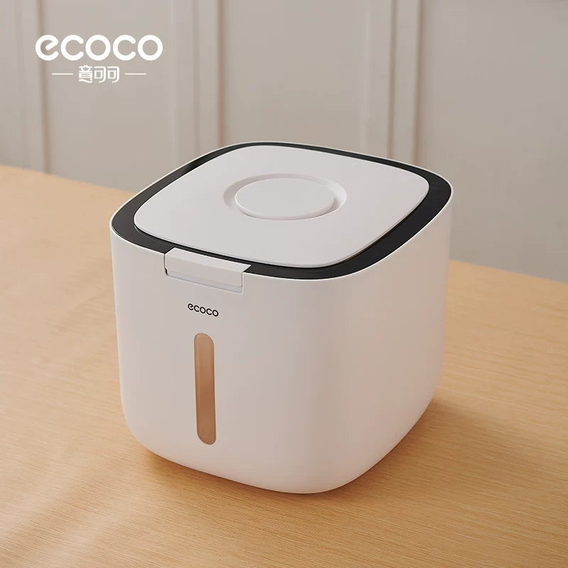 Ecoco düyü çömçəsi məişət həşəratlara və nəmə davamlı möhürlənmiş qalınlaşdırılmış düyü silindrli əriştə barel unu saxlama çəni anbar düyü saxlama qutusu