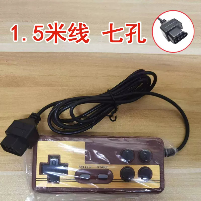 Xiaobawang oyun konsolu simli tutacaq yeddi deşikli qırmızı və ağ maşın tutacağı 2 metr doqquz pinli klassik nostalji doqquz deşik qeyri-universal