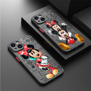 iPhone 15 Pro Max 13 14 üçün Mickey Minnie Mouse Telefon Qabı