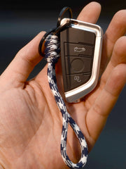 Yaradıcı əl işi avtomobil açar zənciri üzüyü, sadə toxunmuş nal nalı D formalı asma ip zənciri, çanta cazibədarlığı aksesuarı.