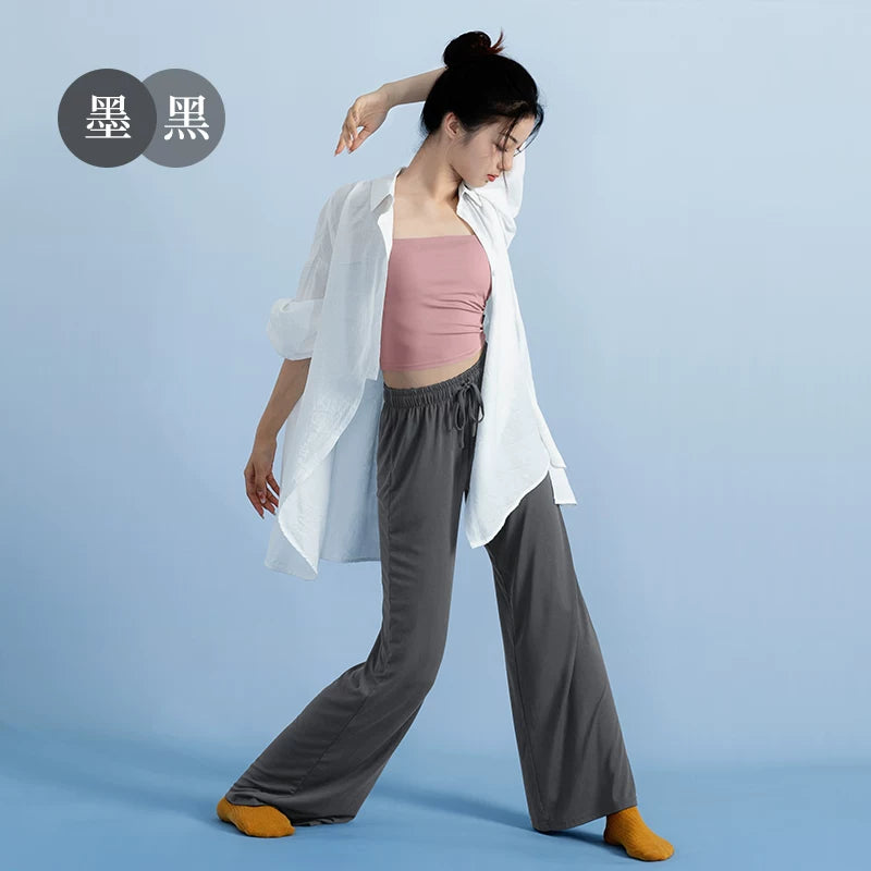 Kiçik Jasmine Rəqs Şalvarları Yetkin Qadın Rəqs Geyimi Təcrübə Geyimi Çin Rəqsi Klassik Rəqs Müasir Rəqs Geniş Ayaqlı Şalvar Təcrübə Şalvarı