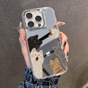 Zond pişiyi 17promax mobil telefon qutusu güzgü vivix200 Koreya cizgi filmi s50 Xiaomi 17 sevimli qadın modeli oppofindx9 düşməyə qarşı reno14 Huawei pura80 alma 16 üçün uyğundur