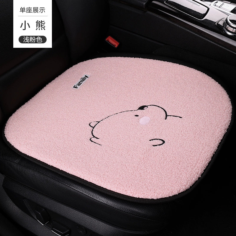 Avtomobil Yastığı Qış Dolması Üç Parçalı Cizgi Filmi Tək Parça Ins İnternet Məşhur Arxa Sıra Qısa Kaşmir Heattech Yəhər örtüyü
