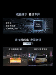 70MAI A510 smart car dash cam equipped with front and rear dual recording, high-definition night vision and parking monitoring