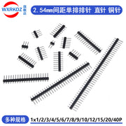 Bir sıra düz sancaqlar 2,54 mm diametrli mis sancaq başlıq dişi sancaq yuvası 1*2p 3 4 5 6 8 20p 1x40P