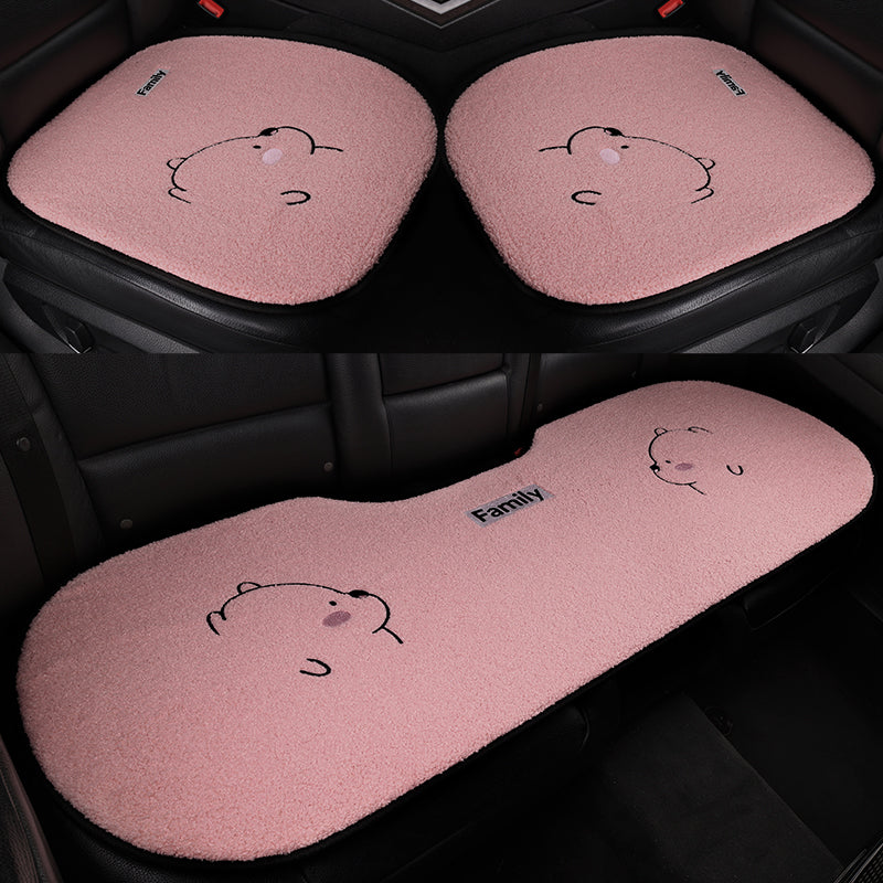 Avtomobil Yastığı Qış Dolması Üç Parçalı Cizgi Filmi Tək Parça Ins İnternet Məşhur Arxa Sıra Qısa Kaşmir Heattech Yəhər örtüyü
