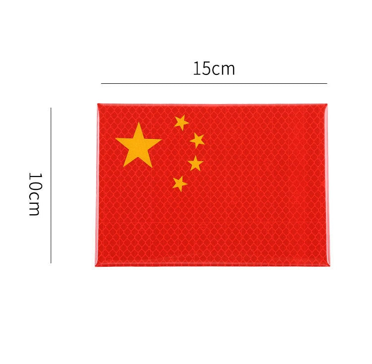 3D Qırmızı Bayraq Bamper Etiketləri Şəxsiyyət Etiketləri Qalınlaşmış Epoksi Yansıtıcı Bayraq Etiketi Suya davamlı Çizilmə Qapağı Qapağı