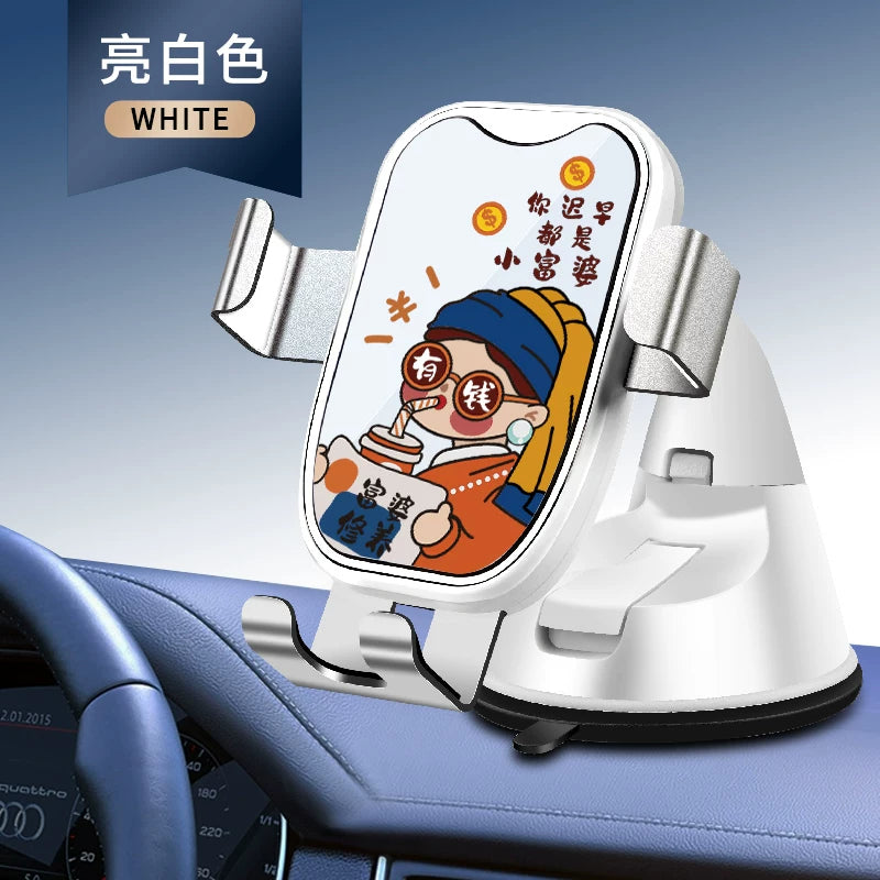 2024 New Car Phone Holder, Universal Suction Cup Navigation Mount, Gravity Controlled Phone Holder