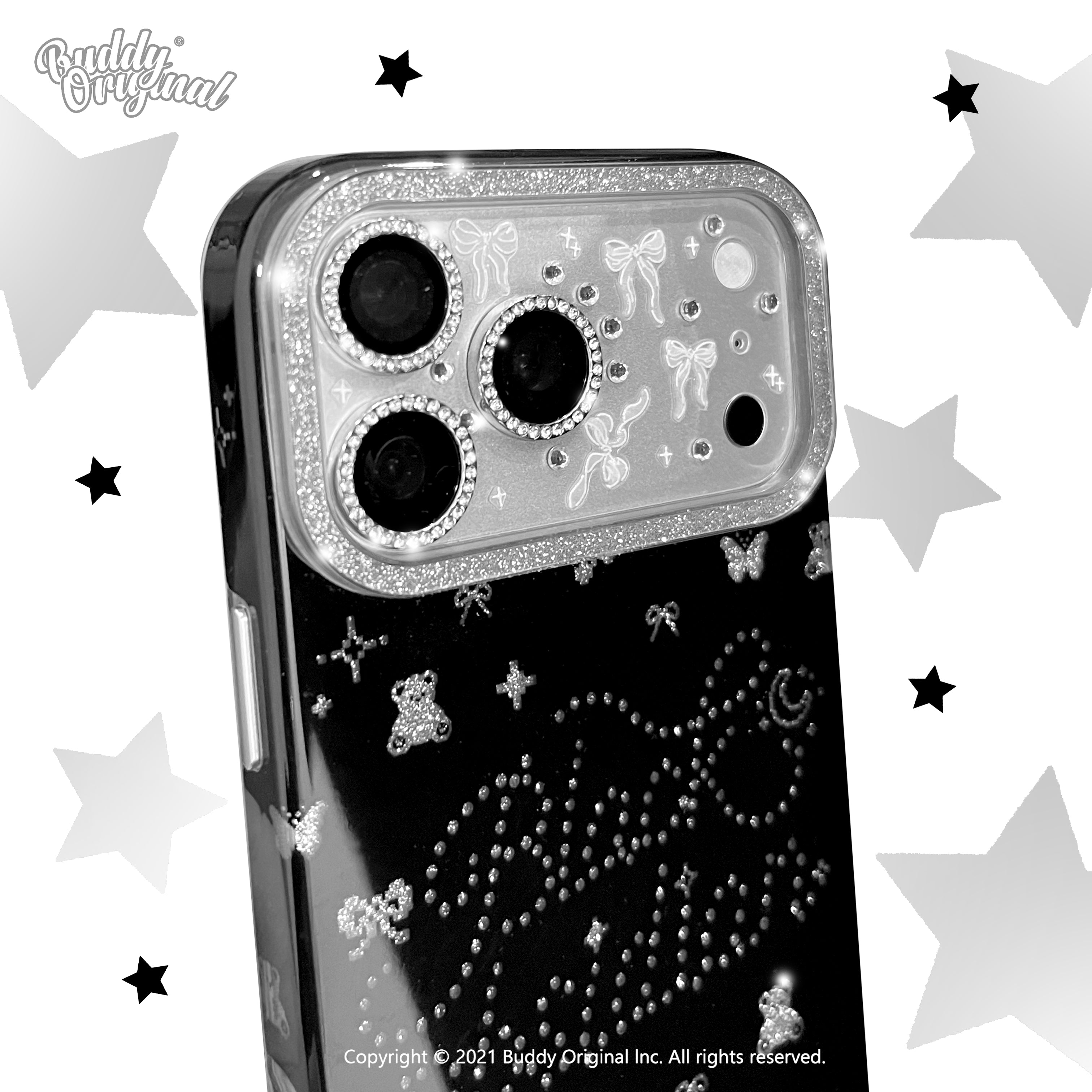 BUDDY orijinal qara parlaq iphone17promax mobil telefon üçün uyğundur Apple 16pro şəxsiyyət 17pro yeni 16promax qoruyucu örtük 15promax inkişaf etmiş 16
