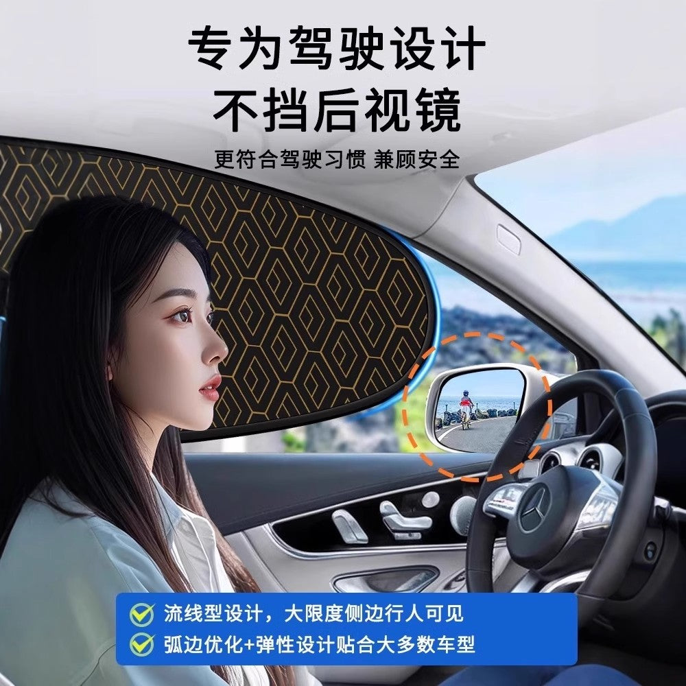 Sun protection curtain for interior sun protection and thermal insulation of German car windows