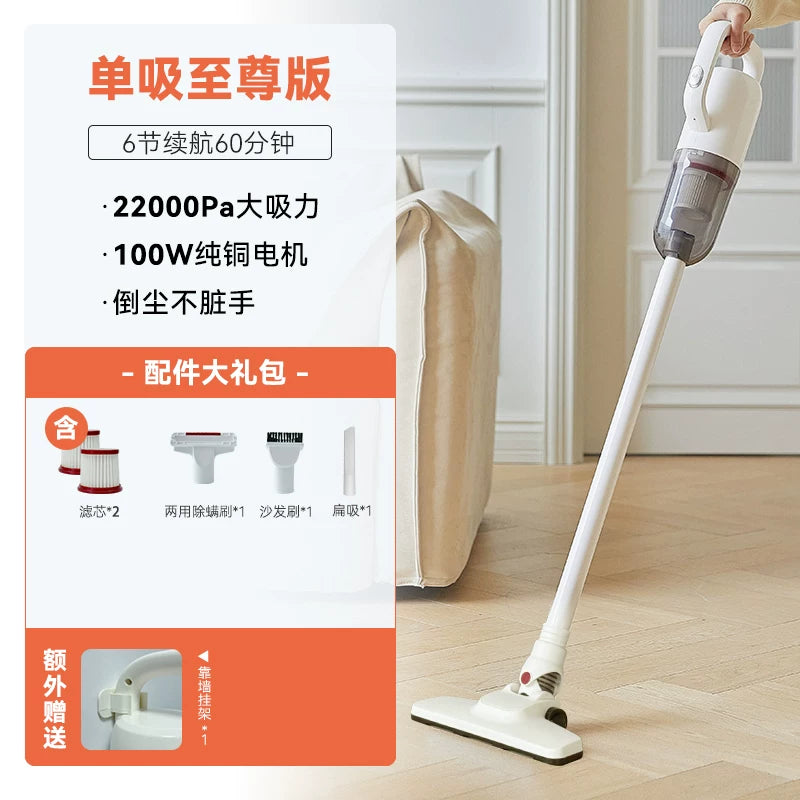 TSUTAYA məişət simsiz elektrik süpürgəsi uzun batareya ömrü və böyük əmmə gücü ilə kiçik əl pişik tüklərini sorma və silmək üçün hamısı bir yerdə tozsoran