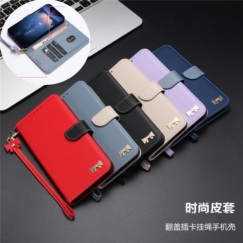 Local version of Honor 500 Pro phone case, SIM card slot, full cover, shockproof flip case, Honor 500 phone case, leather case, cross-body wrist strap, compatible with necklace for women.