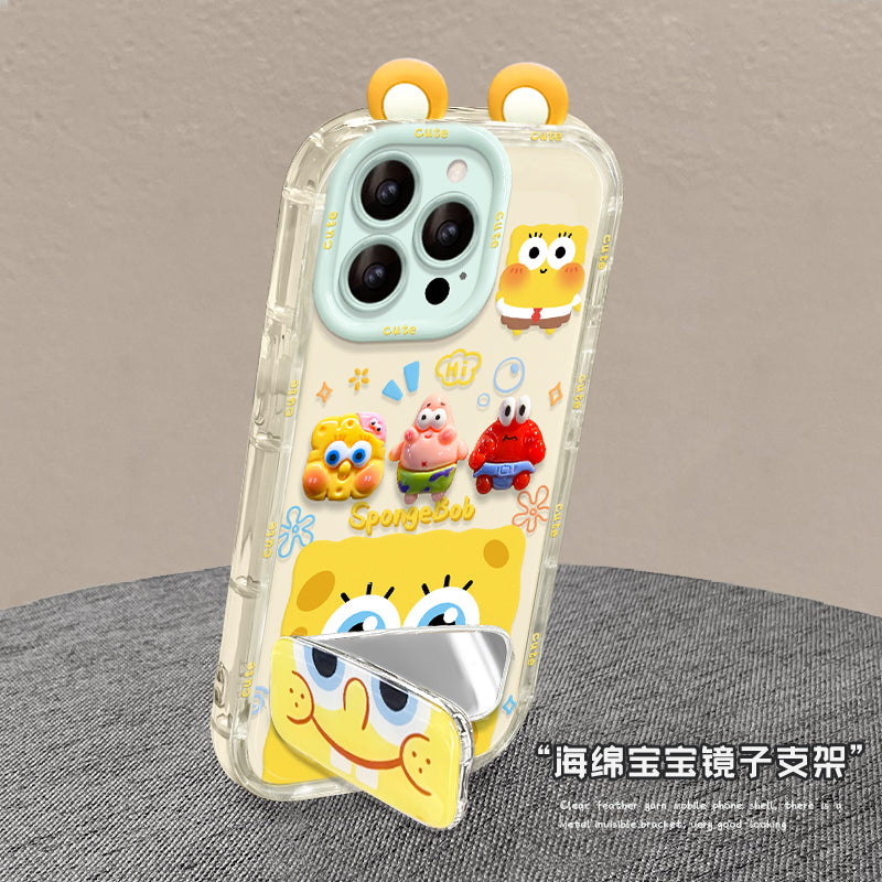 Apple 17promax mobil telefon qutusu üçün uyğundur iphone16plus yeni 13 Spongebob Huawei mate60 braketi pura80/70 şöhrət 400 Xiaomi 17 asma zəncir k80 qadın reno14