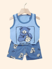 2PCS Uşaq Geyim Jilet Kostyum Uşaq Dəstləri Summer Cott