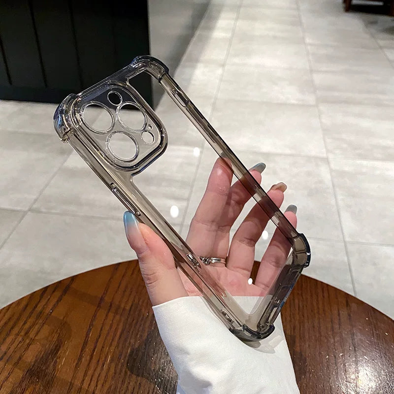 Apple 16 mobil telefon qutusu iPhone15 yeni 14promax silikon 13 şəffaf düşməyə qarşı 12 lens hər şey daxil yüksək səviyyəli 11pro qoruyucu örtük sadə şəxsiyyət plus kişilər və qadınlar yumşaq xarici toz keçirməyən