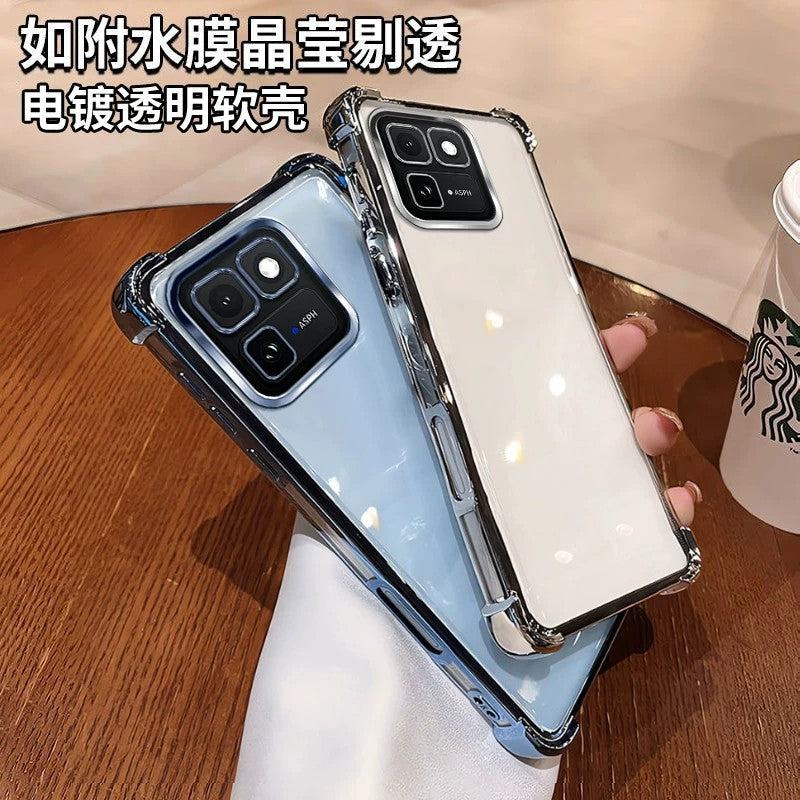 iQOO15T mobil telefon qutusu üçün uyğundur vivoZ10Turbo+ qoruyucu örtük Neo11 qutusu Neo10Pro+ yeni Z9X şəffaf Ultra yumşaq silikon lens, kişilər və qadınlar üçün hər şey daxil hava yastığı düşməyə qarşı 4253