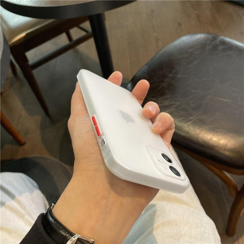 Apple 12 üçün uyğun sadə qara və ağ mobil telefon qutusu düz kənar iphone11 qoruyucu örtük 16promax cüt 15pro şəffaf 13 ziddiyyətli rəng 14 hər şey daxil olmaqla kənar XR mobil telefon qutusu 8plus