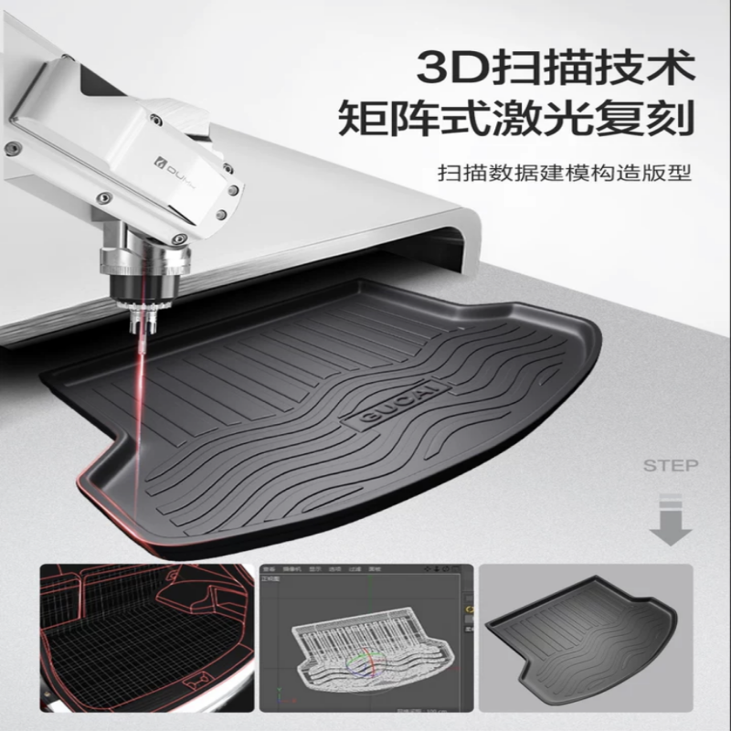 2015-2025 Ford Mustang/Mustang 2 qapılı kupe baqaj ayaqaltıları üçün uyğun olan, suya davamlı TPE baqaj ayaqaltısı.