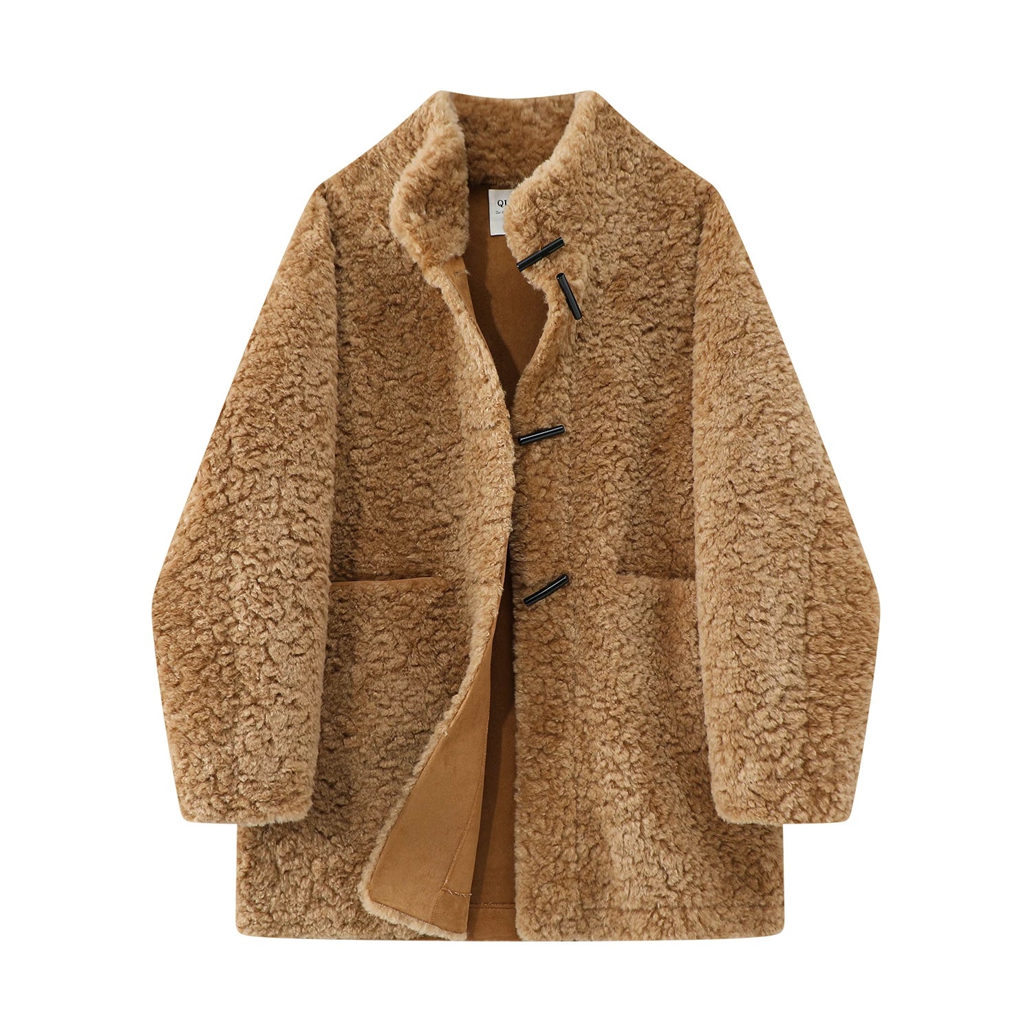 Qadınlar üçün Cholisa qırxma paltosu, şık, gənc, yüksək səviyyəli, qalın, isti, tüklü qış paltosu