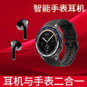 Ağıllı Saat Qulaqlıq 2-in-1 Bluetooth Zəng Yerli Musiqi Albomu Video Ürək dərəcəsi Qolbaq Giriş İdarəsi Alipay