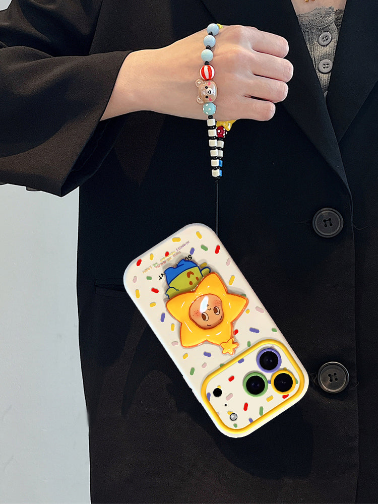 iphone17 mobil telefon qutusu üçün uyğundur, hər şey daxil olmaqla yeni ip16promax silikon yıxılmağa qarşı kəmər lanyard Apple 15por yüksək moda qadın 14plus qoruyucu örtük sevimli rəngli nöqtələr kiçik heyvanlar