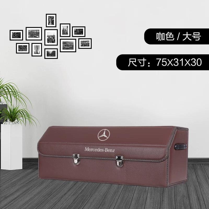 Suitable for Mercedes-Benz GLC/GLB/GLE trunk storage box, C200L, E260L. Interior organizer.