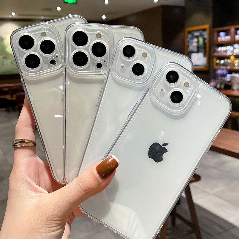 iPhone16pro üçün uyğun gözəl gözlər düz kənar dəqiq deşik Apple XSMAX 12 mələk gözləri şəffaf mobil telefon qutusu 16e