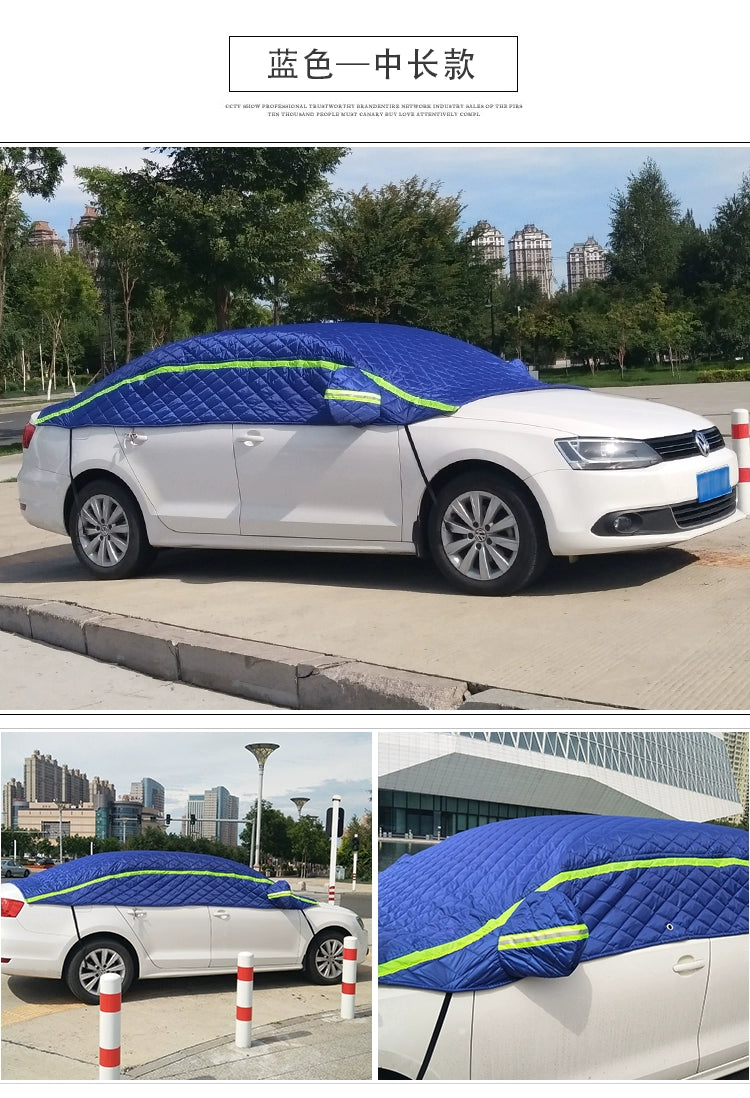 Qış Xüsusi Avtomobil Geyimi Yarım Örtük Şimal-Şərqi Pambıq Qardan Davamlı Soyuğa Davamlı Şaxtaya Davamlı Qalınlaşmış İstilik Texniki Ön Ön Ön şüşə Avtomobil örtüyü