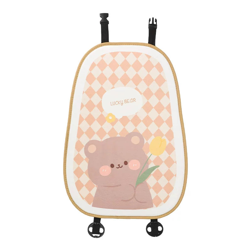 New winter luxury cartoon car seat cover, cute and breathable driver seat cushion, suitable for all seasons, for women.