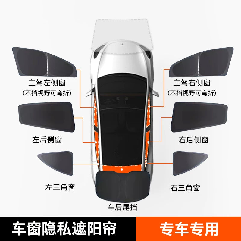 Shangjie H5 avtomobil pəncərəsi üçün günəşdən qoruyucu pərdə, yan pəncərə şüşəsi, arxa oturacaq düşərgəsi üçün gizlilik pərdəsi, yuxu üçün günəşdən qoruyucu və qaranlıq pərdə.