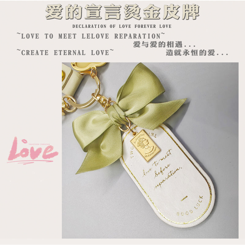 Little Red Book Ribbon Keychain Creative Popular Car Keychain INS High-Up Goddess Bag Pendant
