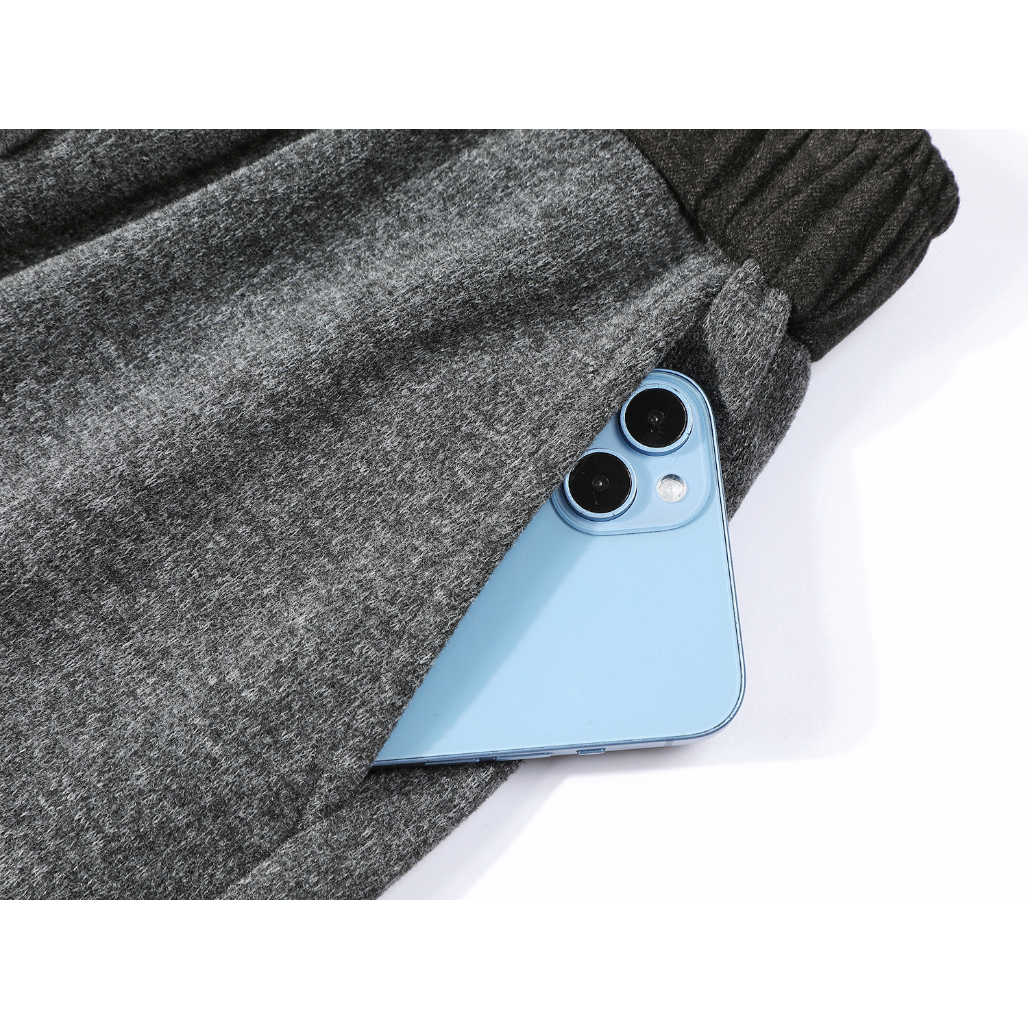 Cholisa Boz Yun Geniş Ayaqlı Şalvar Qadınlar üçün 2025 Payız/Qış Yeni Model Yüksək Belli Boş Düz Ayaqlı Şalvar Gündəlik Əyri Şalvar