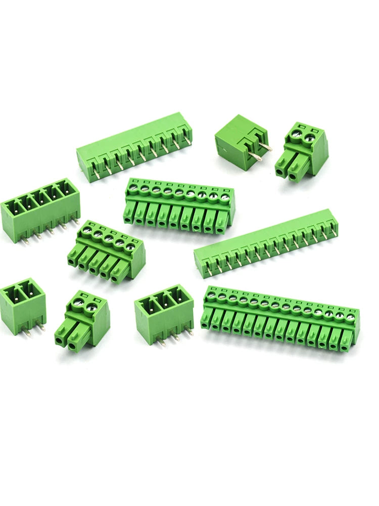 KF2EDG 3.81MM plug-in pcb terminal bloku əyilmiş düz pin + rozetka 2/3/4/5/6/7/8/9/16p