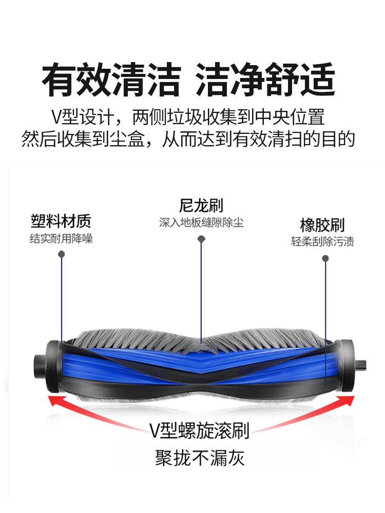 Ecovacs süpürgə maşını üçün uyğundur T80S/Max/Pro diyircəkli bez aksesuarları yan diyircəkli fırça filtr elementi toz torbası təmizləyici maye