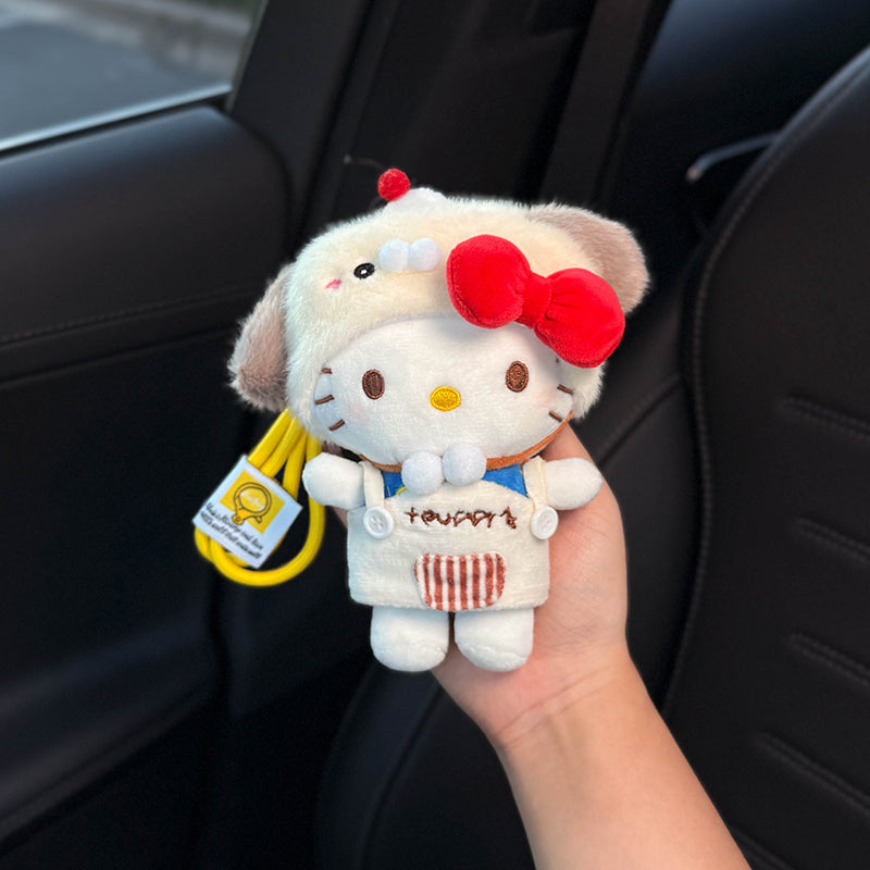 Hello Kitty pişik çantası, avtomobil açarlığı, bel çantası, məktəb çantası, kiçik kukla bəzəyi, təmtəraqlı oyuncaq