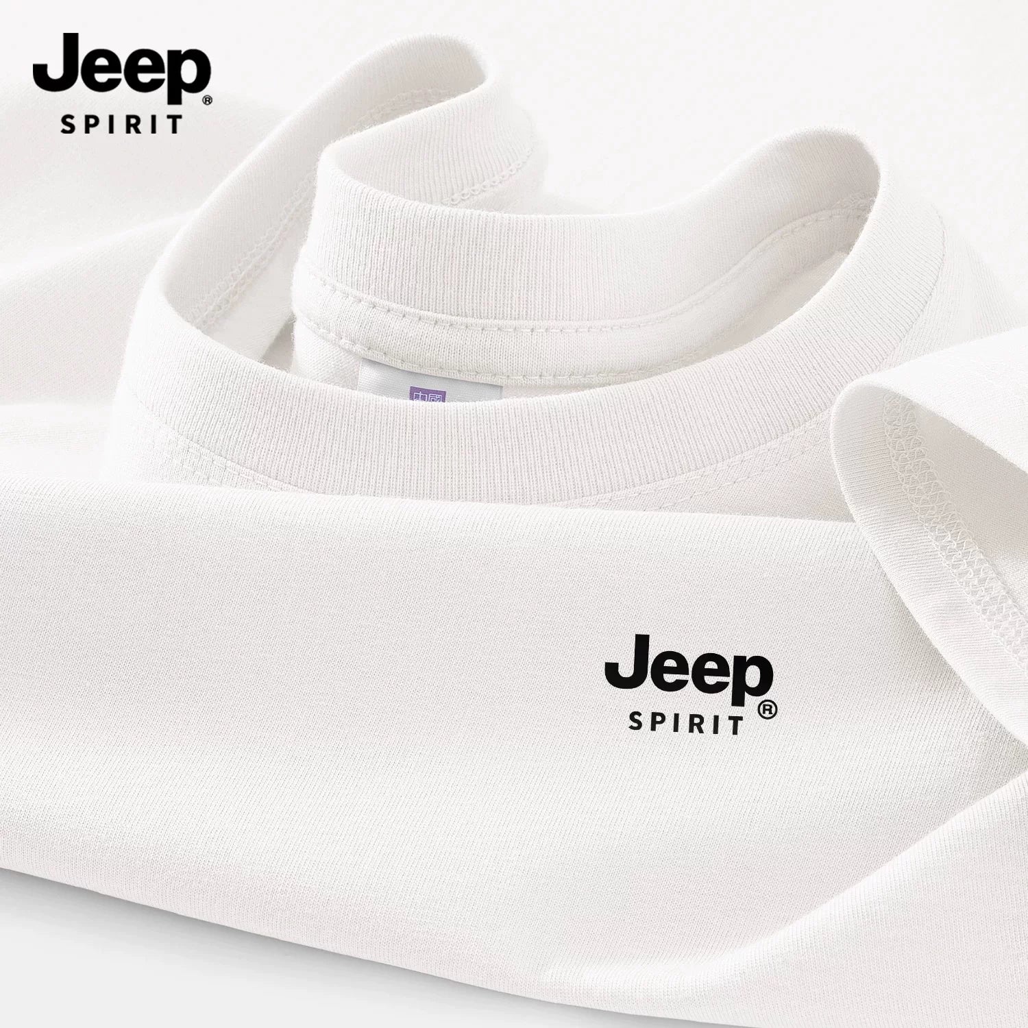 JEEPSPIRIT Jeep 260G ağır çəkili təmiz pambıq qısaqol köynək kişi çox yönlü böyük ölçülü boş paltar kişi qısaqol köynək