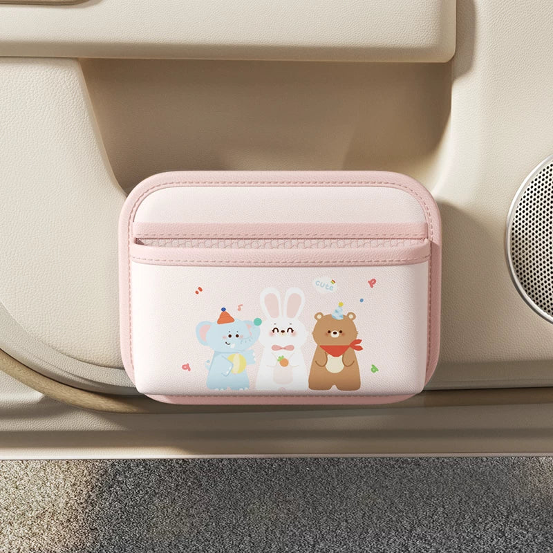 Multifunctional car door storage box, car phone holder, practical car storage bag, car interior decoration
