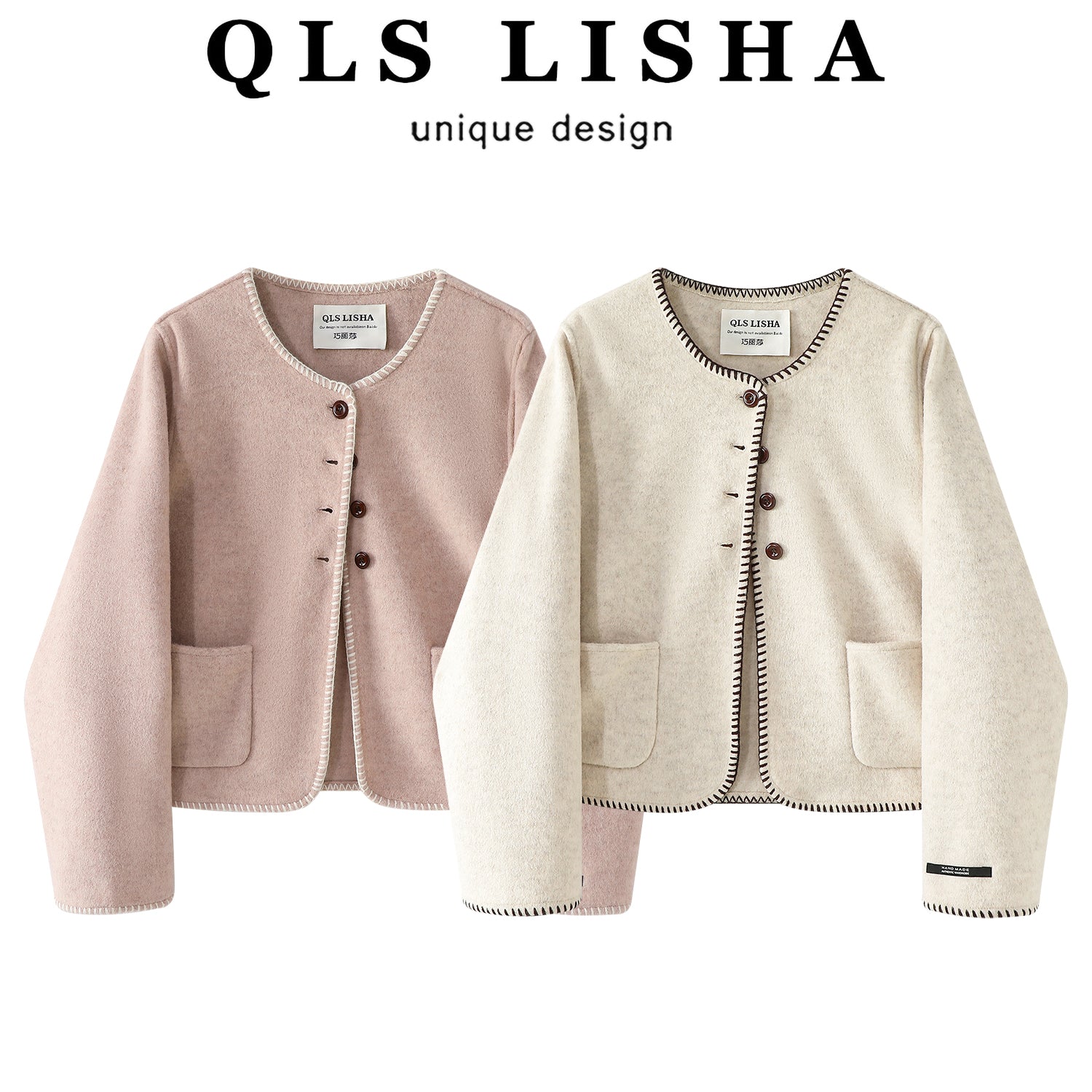 Cholisa Payız/Qış Chanel üslubunda yüksək səviyyəli zərif top 2025 qalınlaşdırılmış isti yun palto