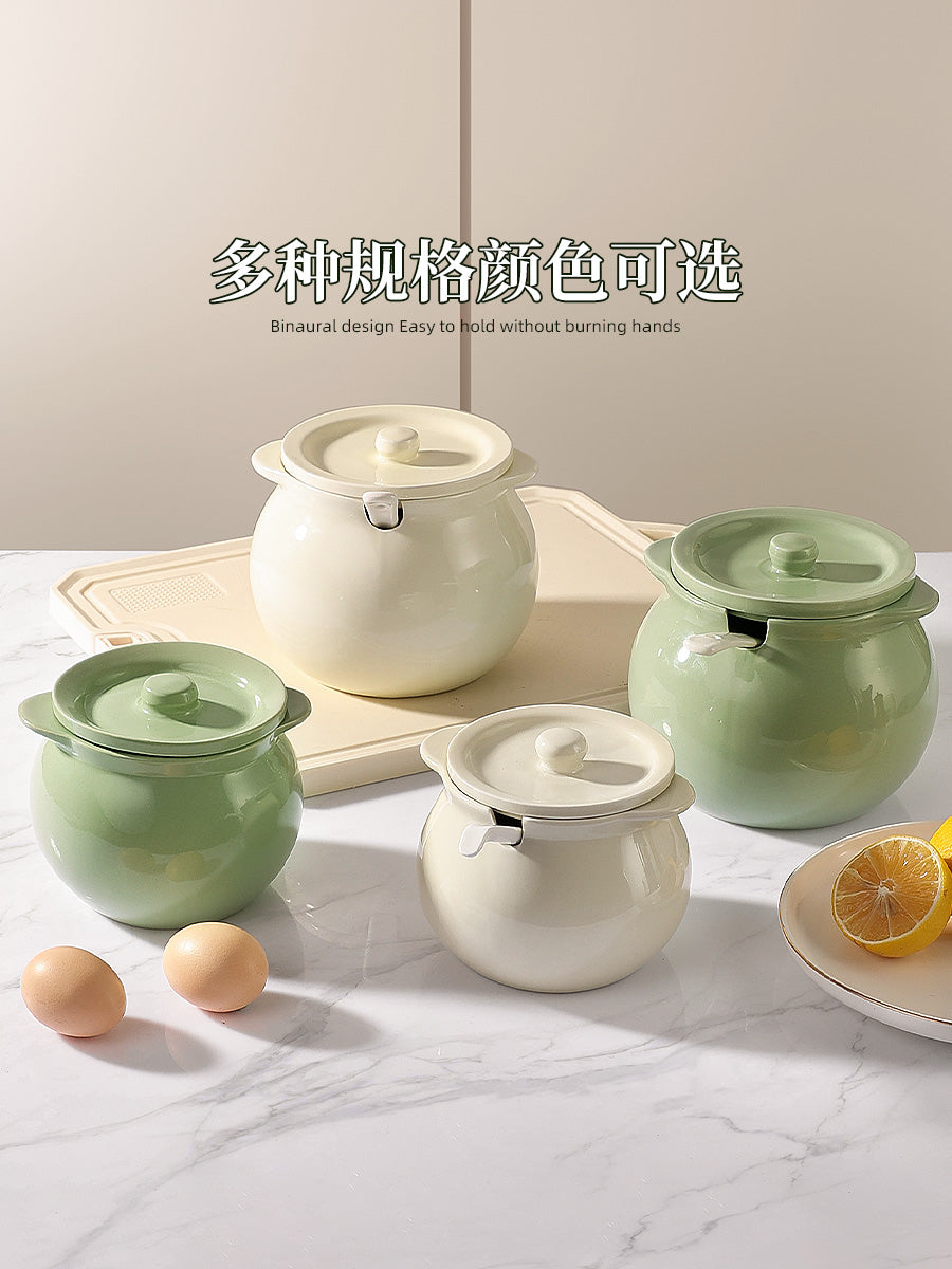 Piy qabı məişət keramika yüksək temperatura davamlı qida dərəcəli yağ konservləşdirilmiş ət yağı çili yağı xüsusi banka mətbəx ədviyyat qabı