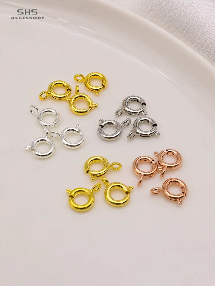 Qızıl yaylı toqqa ilə örtülmüş 14K yaylı toka zərgərlik bilərzik boyunbağı quyruq zənciri bitən əlaqə əl istehsalı diy zərgərlik aksesuarları