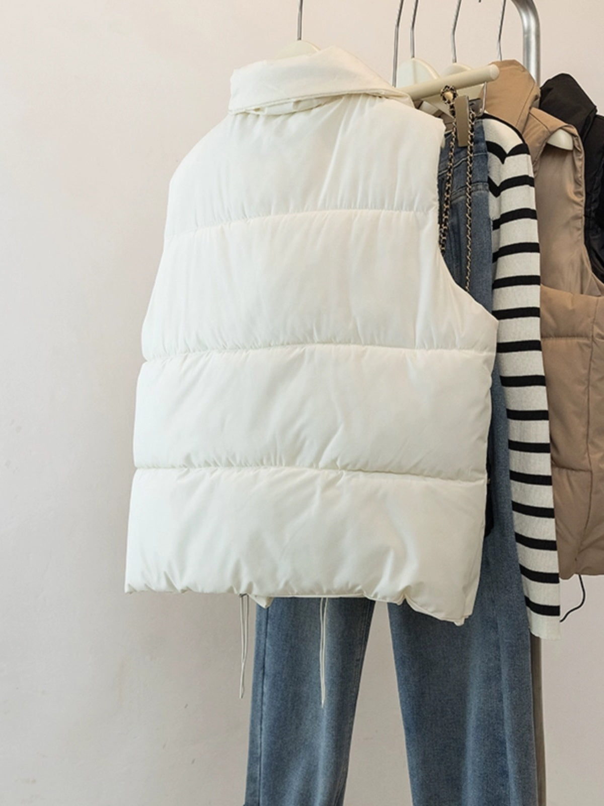 Qadınlar üçün Plus Ölçülü Qalın Yaxalıqlı Moda Pambıq Jilet, Yeni Yaz Stilində, Arıqladıcı, Boş Koreya Stilində Qısa Gödəkçə