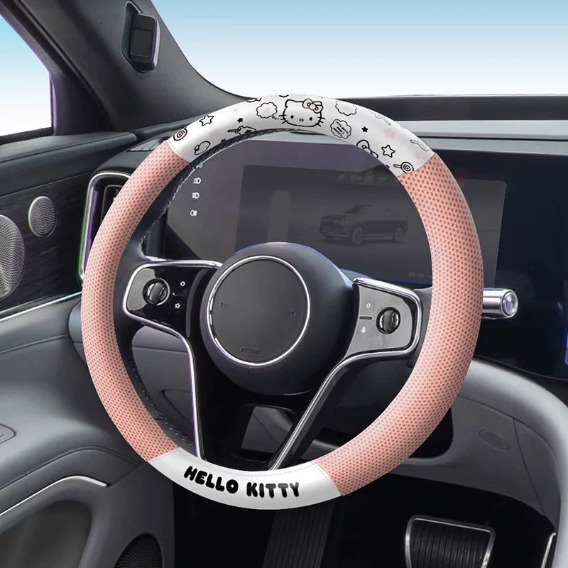 My Melody Steering Wheel 2026 New Style, All Seasons, Cute D Shaped Car Gear Cover for Audi, Mercedes-Benz, BMW