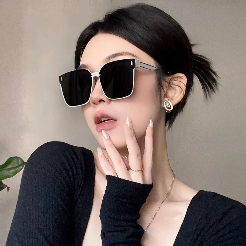 Viney Günəş Eynəyi Qadın 2026 Yeni Yay Günəş Eynəyi Retro Böyük Çərçivə Polarizasiyalı Anti-UV İnternet Məşhur Eynək